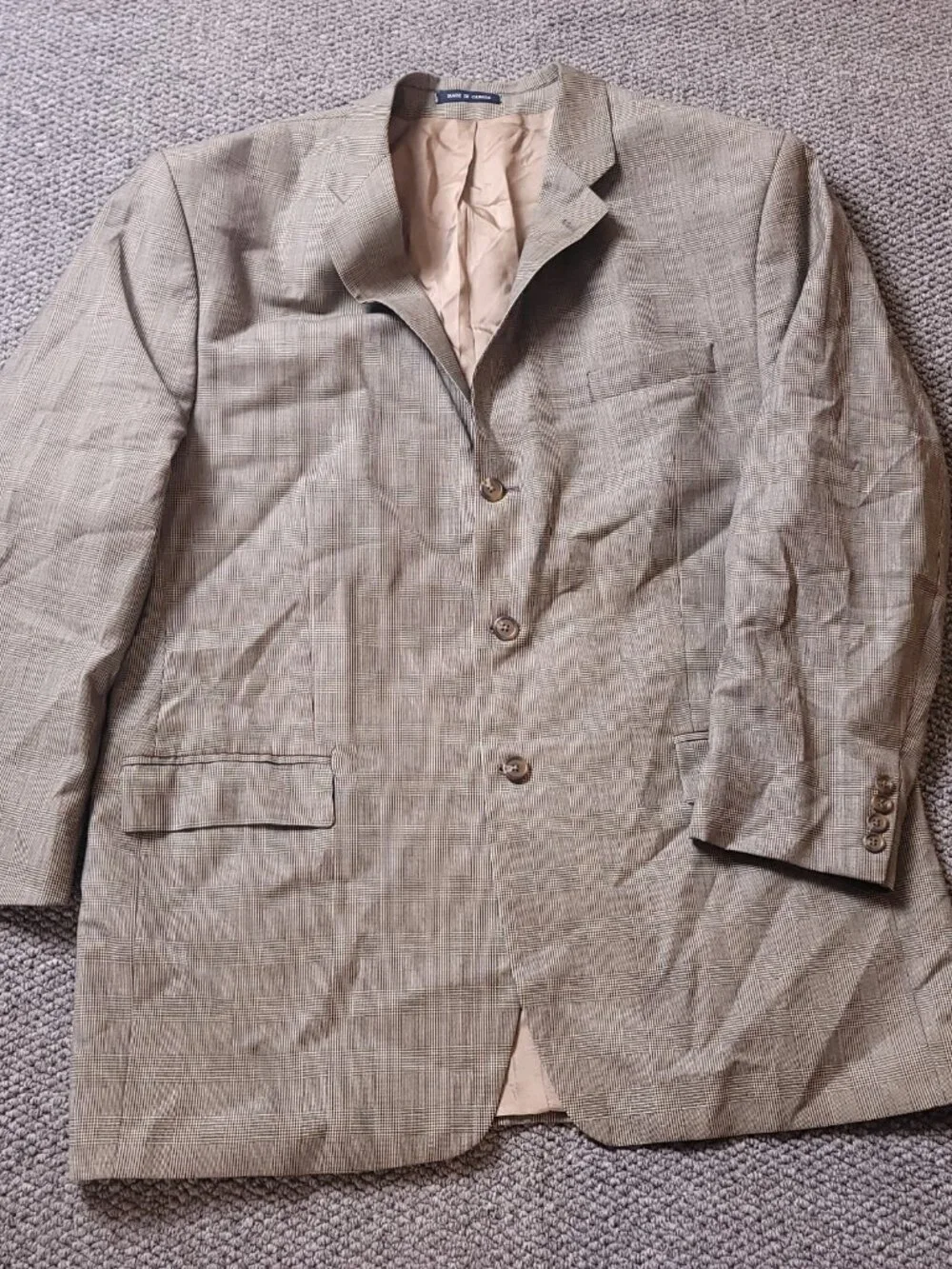 Polo Ralph Lauren Blazer Mens 48L Wool Boyds Philadelphia Beige Suit Jacket